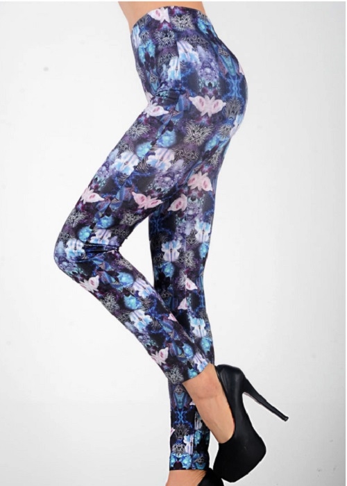 Stretch leggings med sommerfugle